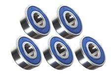 6201 RS BALL BEARINGS / 5 PCS - RUBBER SEAL - 12 X 32 X 10 MM NEW
