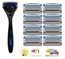 8 Schick Hydro 5 Razor Blades Refill Cartridges Free Hydro5 Metal Shaver Handle