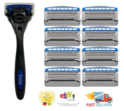 8 Schick Hydro 5 Razor Blades Refill Cartridges Free Hydro5 Metal Shaver Handle