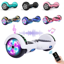 Hoverboard Electric with Bluetooth Speaker Bright Light Self-Balancing Scooter