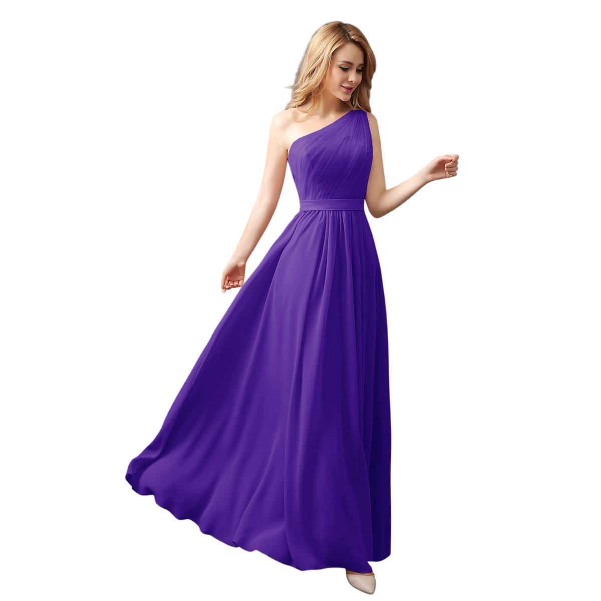 cadbury purple bridesmaid dresses cheap Purple Satin Bridesmaid Dresses & Flower Girl Dresses Age 2 - UK 26 main image 0