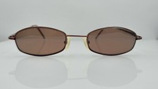 Vintage Rochester Optical Sidestreet Brown Metal Oval Sunglasses FRAMES ONLY