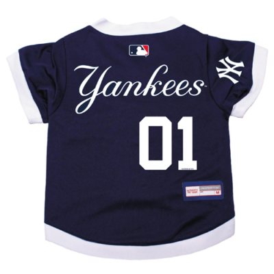 NY NEW YORK YANKEES DOG CAT PREMIUM JERSEY w/NAME TAG LARGE