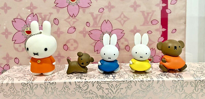 Miffy 4 Figures BANDAI Narabundesu + Bonus Miffy Keychain - Ships from US