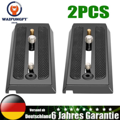2Stück Schnellwechselplatte mit 1/4'' 3/8'' Schraube für Manfrotto 501 503 701 HDV