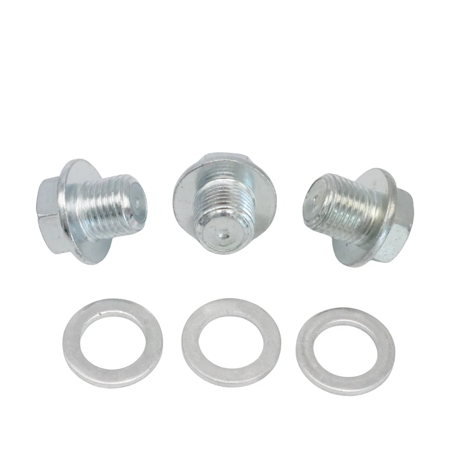 3 x Engine Oil Pan Drain Sump Bolt Plug w/Washer for 1991-2018 Acura Honda S2000 - Imagem 2 de 4