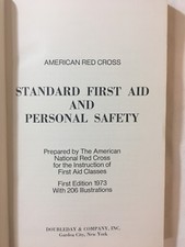 1973 Red Cross First Aid and Personal Safety Book. First Edition Ephemera