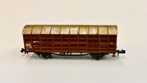 ROCO N scale Freight Wagons Custom weather colour 1:160 DC Original Box - Picture 5 of 7