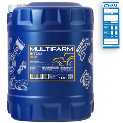 10L Mannol Motoröl Multifarm STOU 10W-30 API CG-4 CF-4 GL-4 Landmaschinen Öl