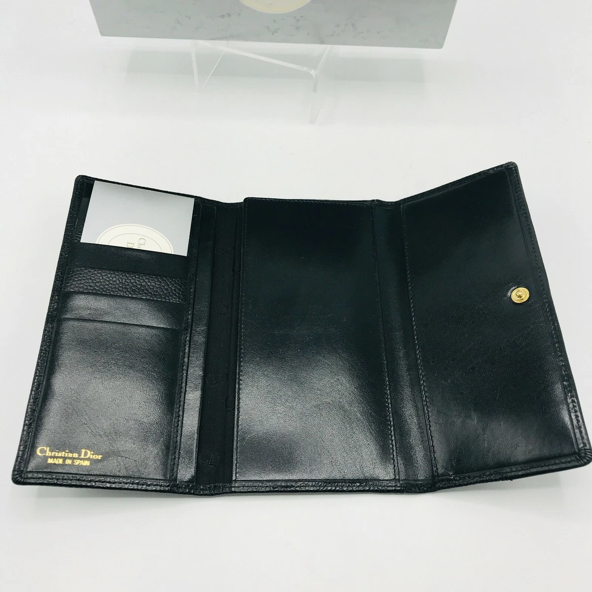 Christian Dior Homme Logo Printed Bifold Black Wallet