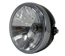 Faro proiettore per ducati monster street cafe racer retro progetto - nero 12v 35w 6,5"