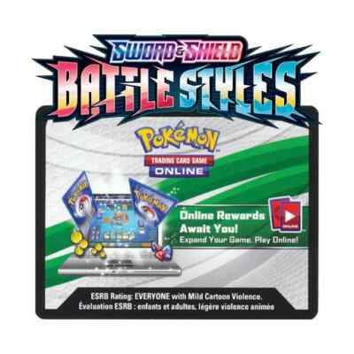 10x Unused Sword & Shield Battle Styles Code Card for Pokemon TCG Online