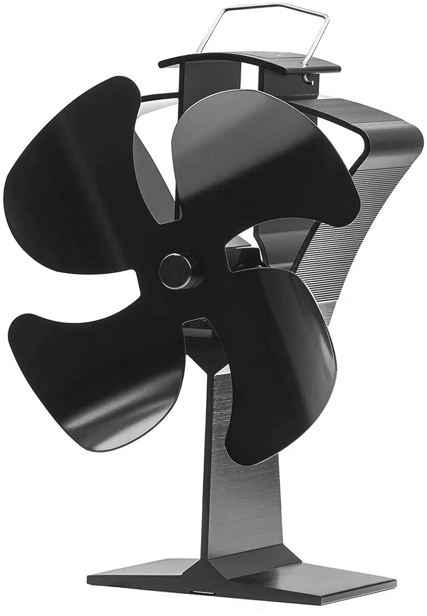 Tomersun 4 Blades Wood Stove Fan Heat Powered Fireplace Fan for  Pellet/Wood/Log | eBay
