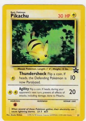 Pikachu Black Star Promo 英語版 27 POKEMON BLACK STAR PROMO NO. 27 PIKACHU NM-MT- MINT FREE SHIPPING
