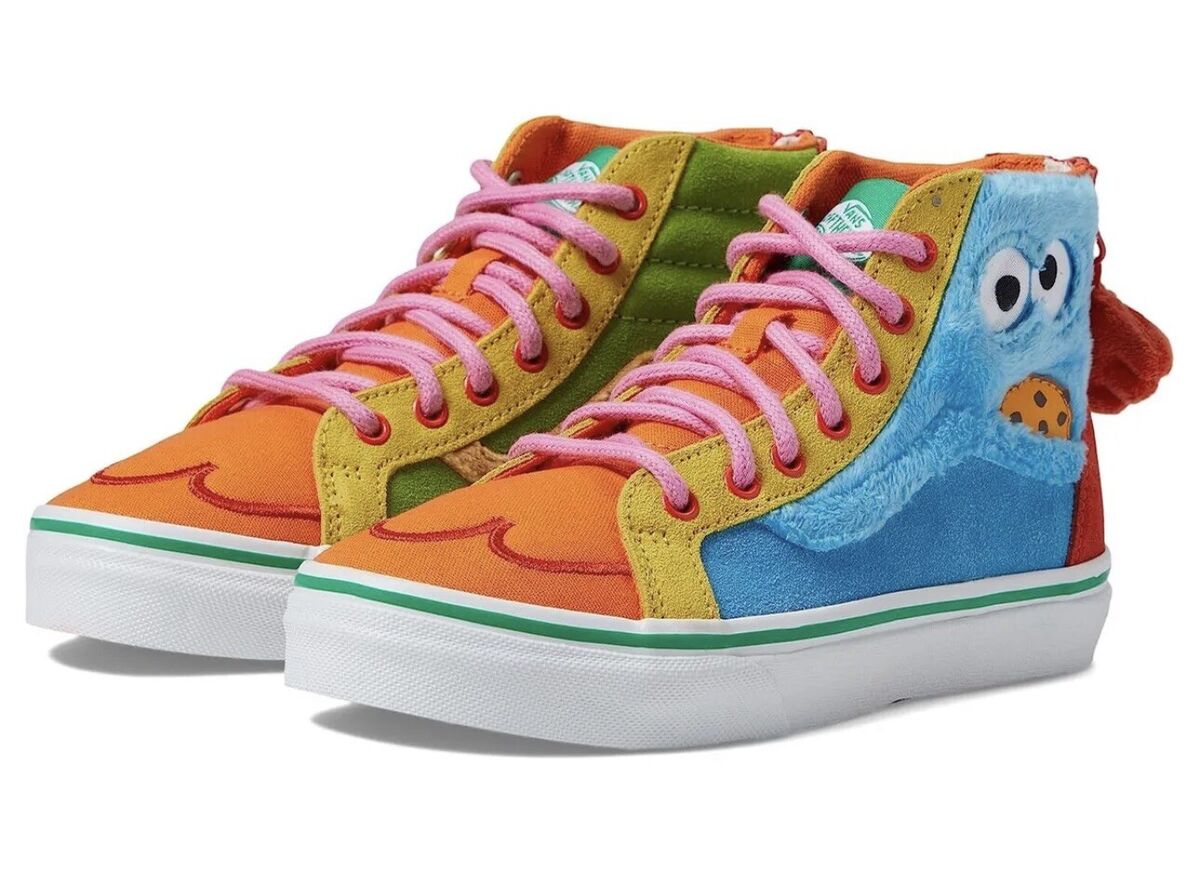 VANS x SESAME STREET Sk8-hi Zip Shoes Kids Youth Size 1.5 VANS x SESAME STREET Sk8-hi Zip Shoes Kids Youth Size 1.5