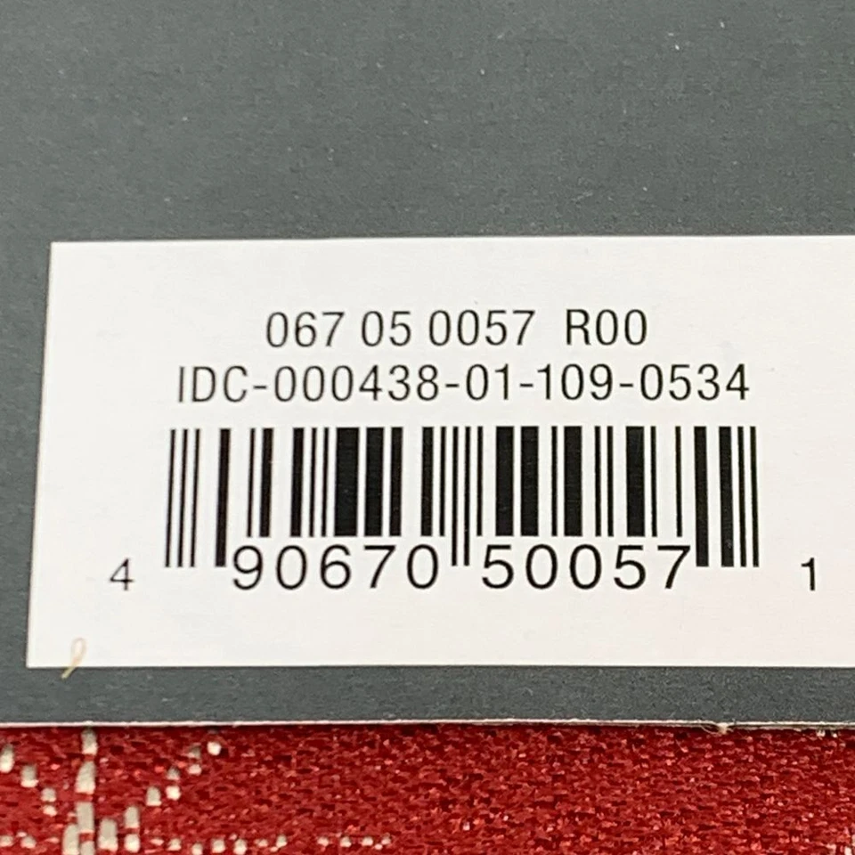 Threshold Round Holiday Tablecloth Red Silver Snowflake Pattern 70 inch NEW - Image 3 of 3