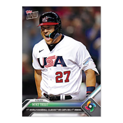 Mike Trout 2023 World Baseball Classic TOPPS NOW® Card 41 1st HR
