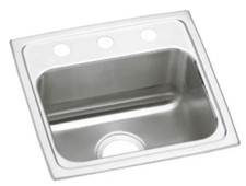 Elkay Made in USA LRAD1716553 Lustertone 17" Stainless Steel Sink with 3 Holes