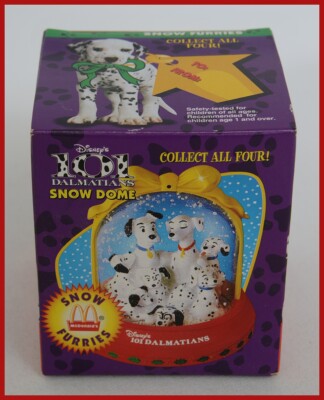 VTG McDonald's Disney s 101 Dalmations Snow Dome Globe Snow Furries 1996 New