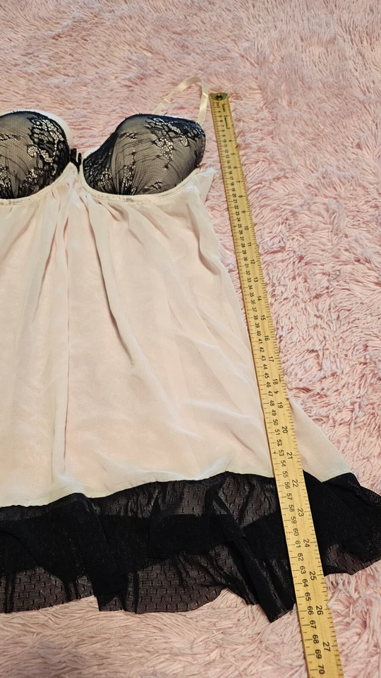 Camisón Babydoll rosa con aros talla XL Gilligan & O'Malley para mujer Foto 2 de 4