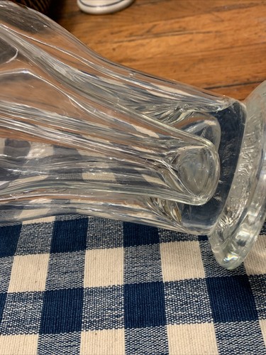 Vintage French Fait Main 4 Chamber Divided Clear Glass Liquor Decanter Bottle - Picture 4 of 7
