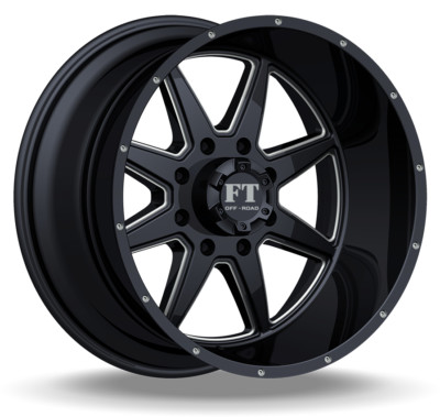 4 ~ 20x10 Full Throttle FT2 Torque Gloss Black Milled Wheels 8x180mm -24mm
