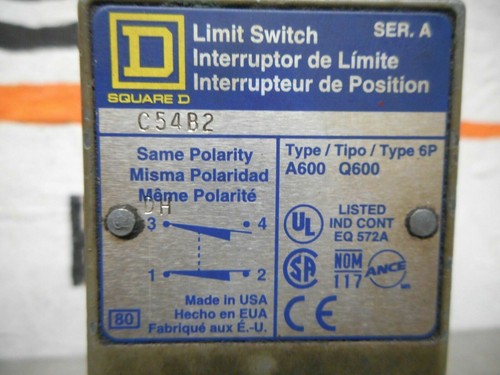 Square D 9007-C54B2 Ser A 9007-CT54 & 9007-C064 Ser A 9007-CT-62 Limit Switches - Picture 2 of 10