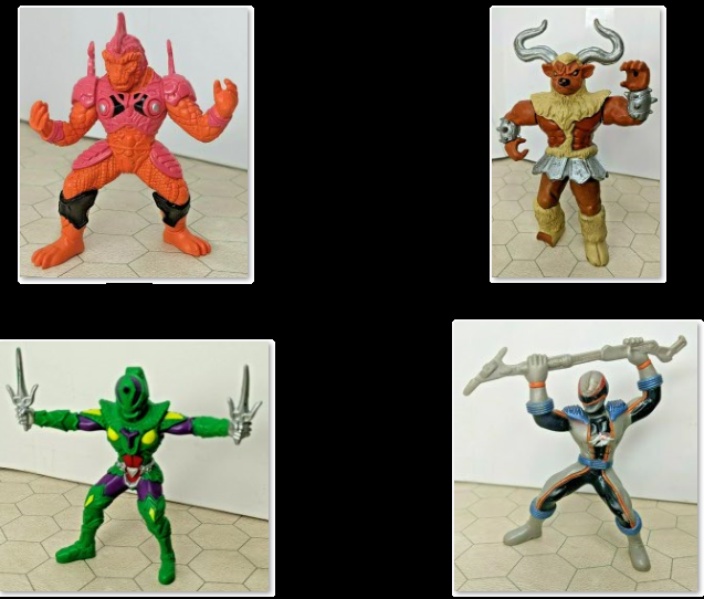 MMPR Power Rangers 4 Action Figure Lot Jungle Fury Camille Lava