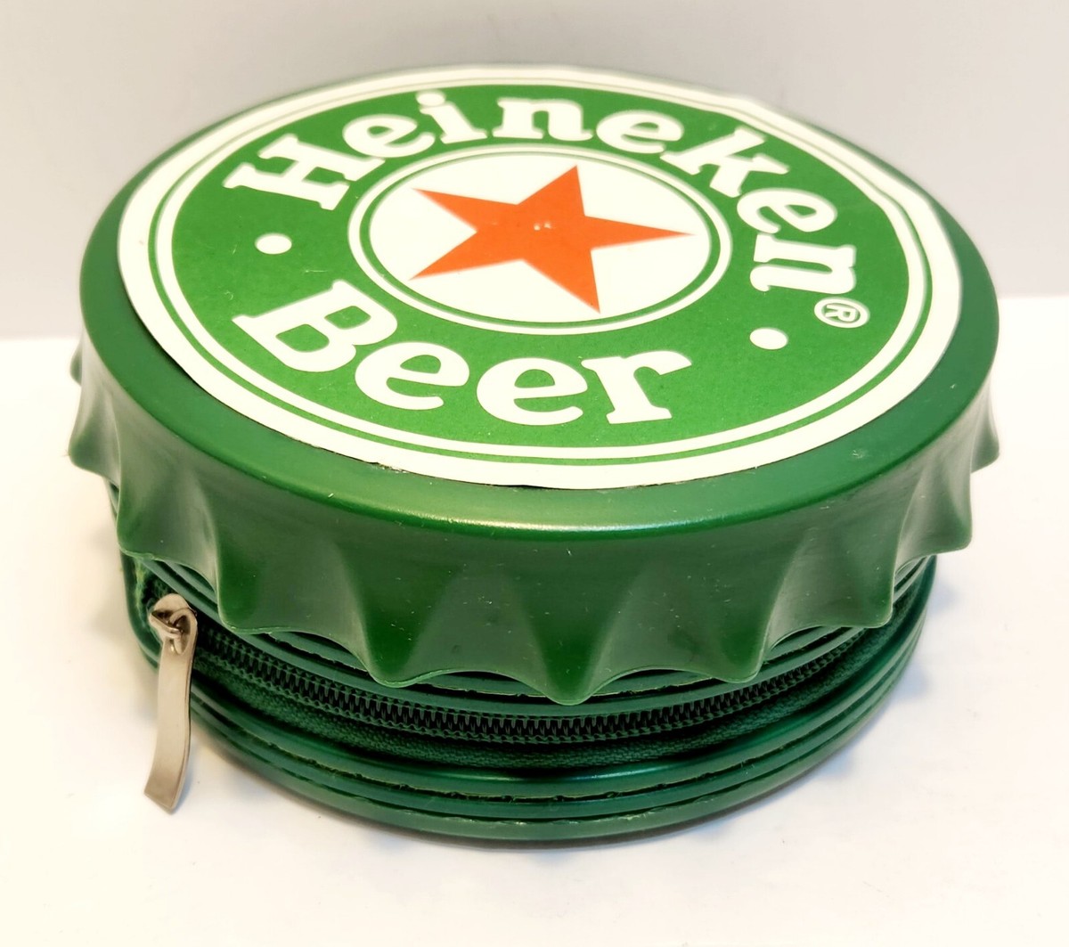 Heineken CD Case Bottle Cap Disc Holder DVD Zippered Collectible