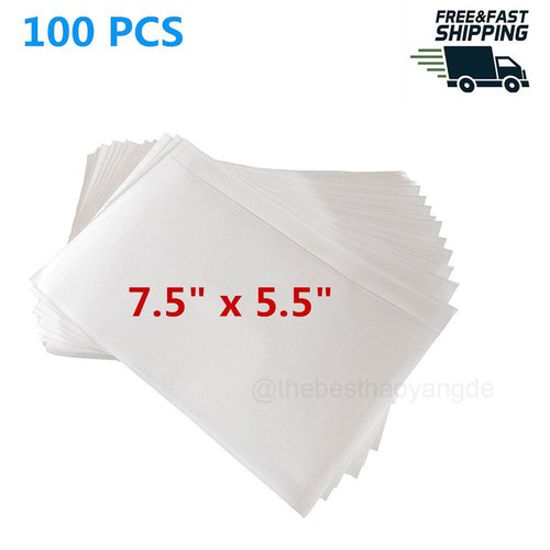 100 Self Adhesive Clear Packing List 7.5x5.5in Shipping Labels