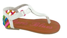 Paris Blues Girls Sandals Size 8 Summer Casual Shoes NEW