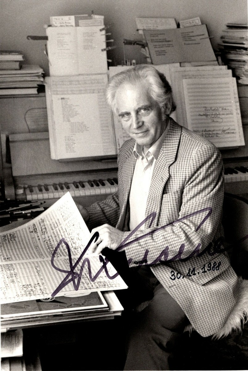 VACLAV KUCERA Czech composer autographed photograph, 1988