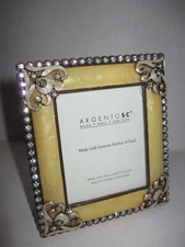 New Argento SC Swarovski Crystals & Genuine Mother of Pearl Picture Photo Frame