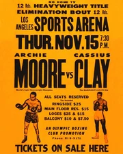 1962 Boxing MUHAMMAD ALI vs ARCHIE MOORE Glossy 8x10 Photo Cassius Clay Poster