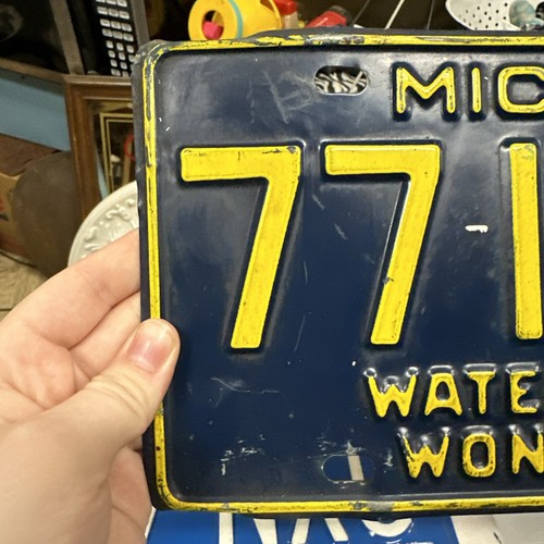 1965 Michigan License Plate 7715-DP Water-Winter Wonderland - Picture 2 of 22