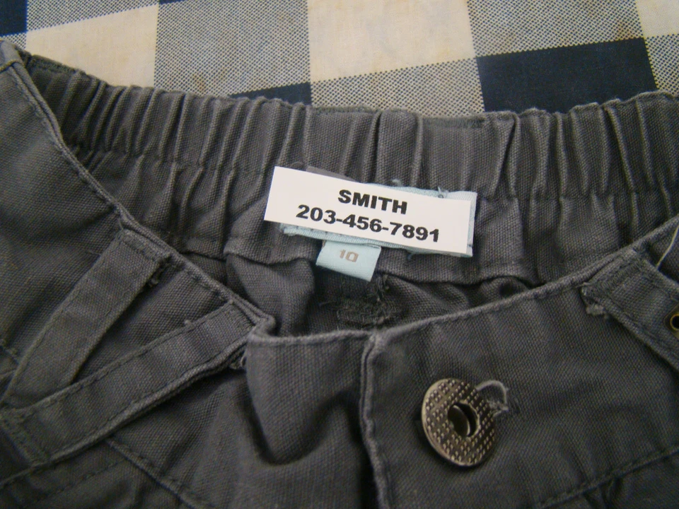 100 etiquetas con nombre, etiquetas escolares, etiquetas para niños, etiquetas de campamento (coser) Foto 3 de 4