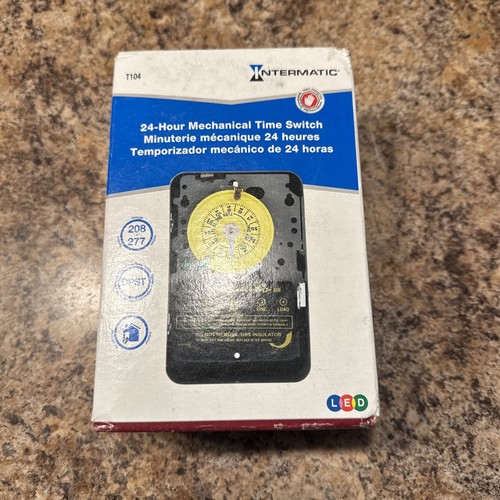 Intermatic T104 Electromechanical Timer Switch - Proven Durability, 40A Loa...