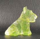 Boyd's Crystal Art Glass DUKE the SCOTTIE DOG #11 VASELINE 10-4-03 GLOWS NOS — photo 6