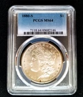 1880-S Morgan Silver Dollar Coin, PCGS MS-64