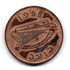 EIRE (Ireland) 1988, 2 Pence Irish Harp/"U" resembling a bird,  3 — photo 2