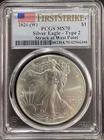 2021-W $1 American Silver Eagle-Type 2-PCGS MS70-First Strike-Flag Label   *6346