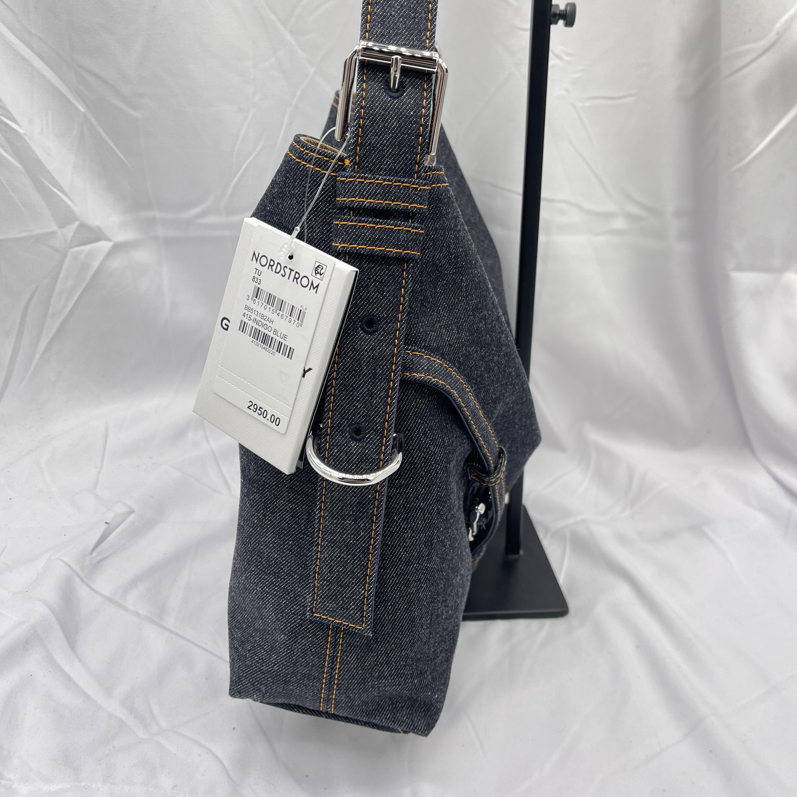 Givenchy Womens Voyou Medium Shoulder Bag Denim Blue thumbnail 11