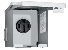 RV Power Outlet 50 Amp 125/250V NEMA 14-50R Receptacle Enclosed Weatherproof Box