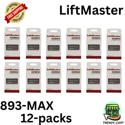 893MAX 3 Button Liftmaster Visor Remote Control Garage Door Opener-(pack of 12)