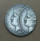 Error Coin 1 dollar 1893 SILVER PLATED
