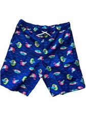 Lands End Husky XL Boys Board Shorts Swim Trunks 14-16H Surfing Sharks NWT