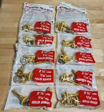 (Qty 10) Fluidmaster SetFast Toilet Bolts 7110A-009 Solid Brass 2 1/4"     *PI
