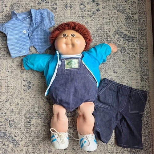 Vintage Cabbage Patch Kids Doll Coleco Signed 1978 1982 Boy w Outfit