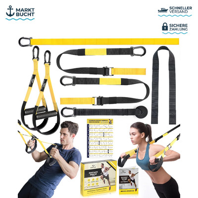 Schlingentrainer Sling Trainer Ganzkörpertraining für Zuhause mit Türanker und