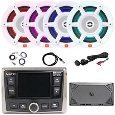 Infinity PRV-315.2 USB Receiver, 4x 8" 500W Speakers, Amp, Kit, Adapter, Antenna